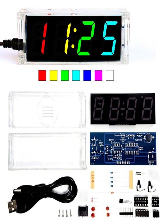 Gikfun Colorful Digital LED Electronic Alarm Clock DIY Kits Soldering Practice Learning Project EK1973 - Image 1