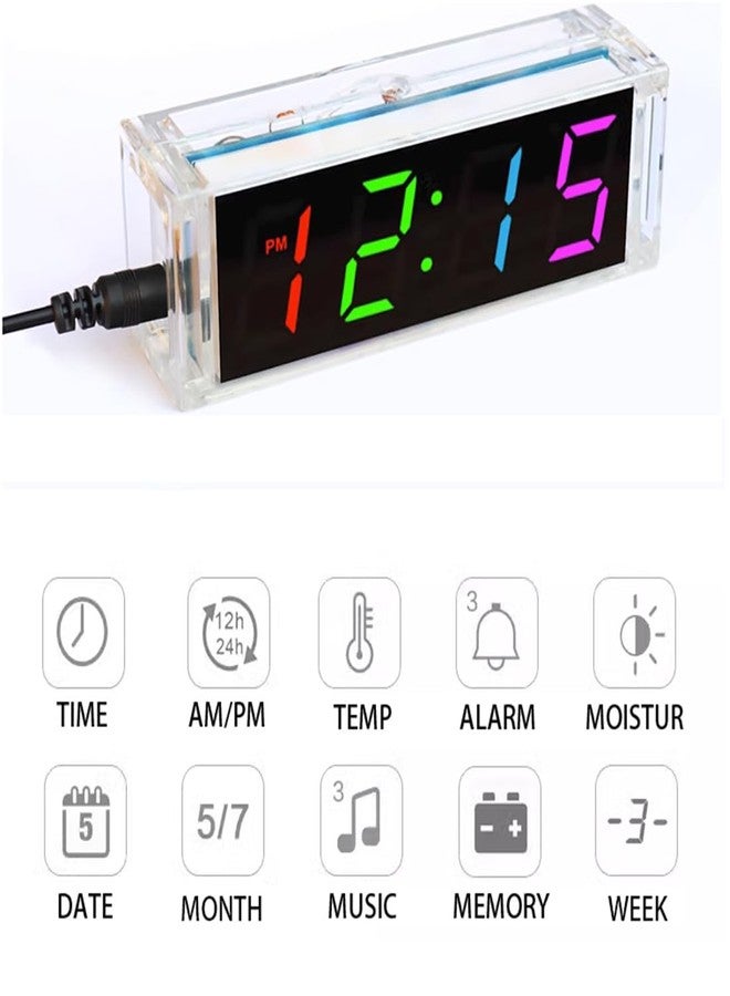 Gikfun Colorful Digital LED Electronic Alarm Clock DIY Kits Soldering Practice Learning Project EK1973 - Image 2