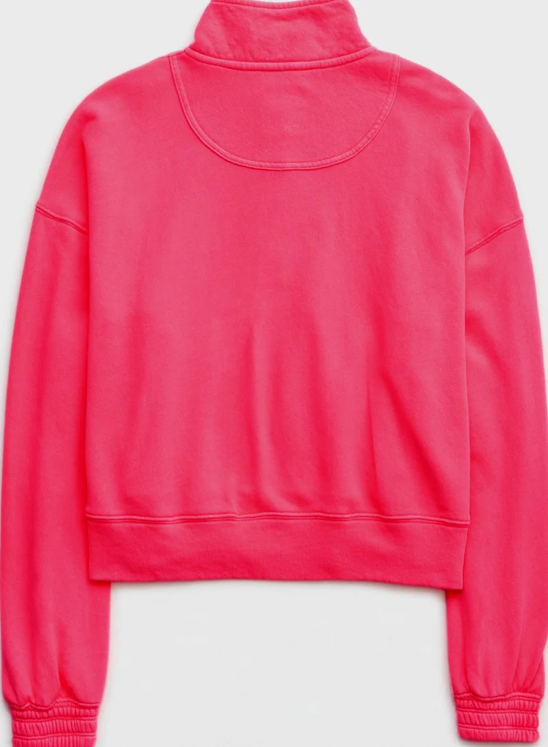 Aerie Zip Detail Sweatshirt