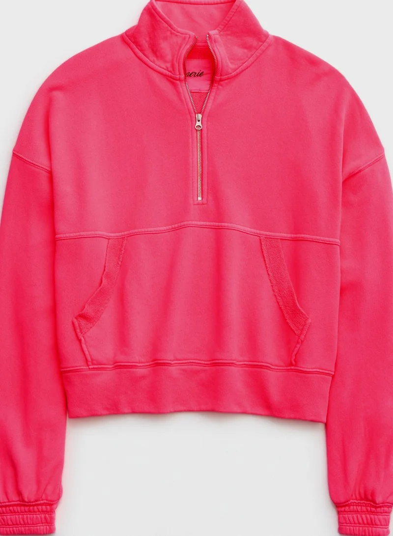 Aerie Zip Detail Sweatshirt