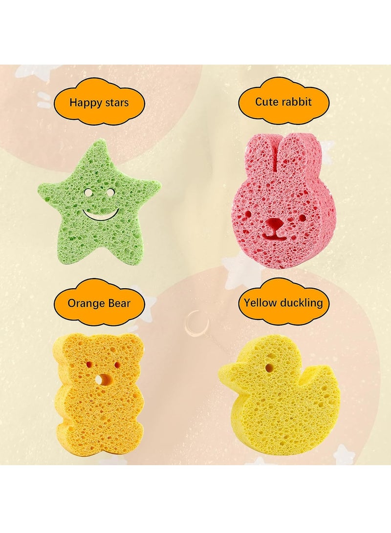 4 حمام الطفل الاسفنج ، شكل جميل الاسفنج حمام الطبيعية ، لينة القطن الأنظف ، حمام الطفل الاسفنج - Image 2