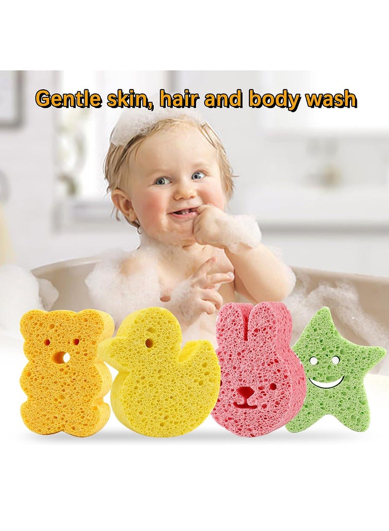 4 حمام الطفل الاسفنج ، شكل جميل الاسفنج حمام الطبيعية ، لينة القطن الأنظف ، حمام الطفل الاسفنج - Image 3