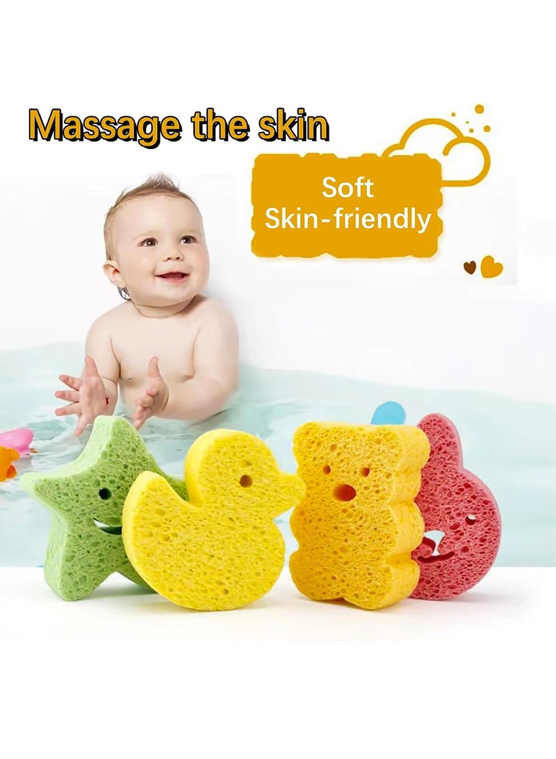 4 حمام الطفل الاسفنج ، شكل جميل الاسفنج حمام الطبيعية ، لينة القطن الأنظف ، حمام الطفل الاسفنج - Image 4