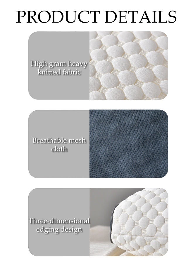 DUNISO 2Pcs Knitted Massage Neck Pillow,3D SPA Massage Pillow,Sleep Massage Pillow Core, Contoured Support Pillows for Side Back Stomach Sleepers,Breathable and Skin-Friendly,Pain Relief With Cervical Neck Protection,for Bedroom, Living Room, Office - Image 3