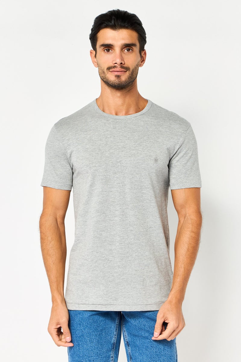 French Connection Men 3 Pieces Crew Neck Short Sleeve Brand Logo T-Shirt, Multicolor - Image 5