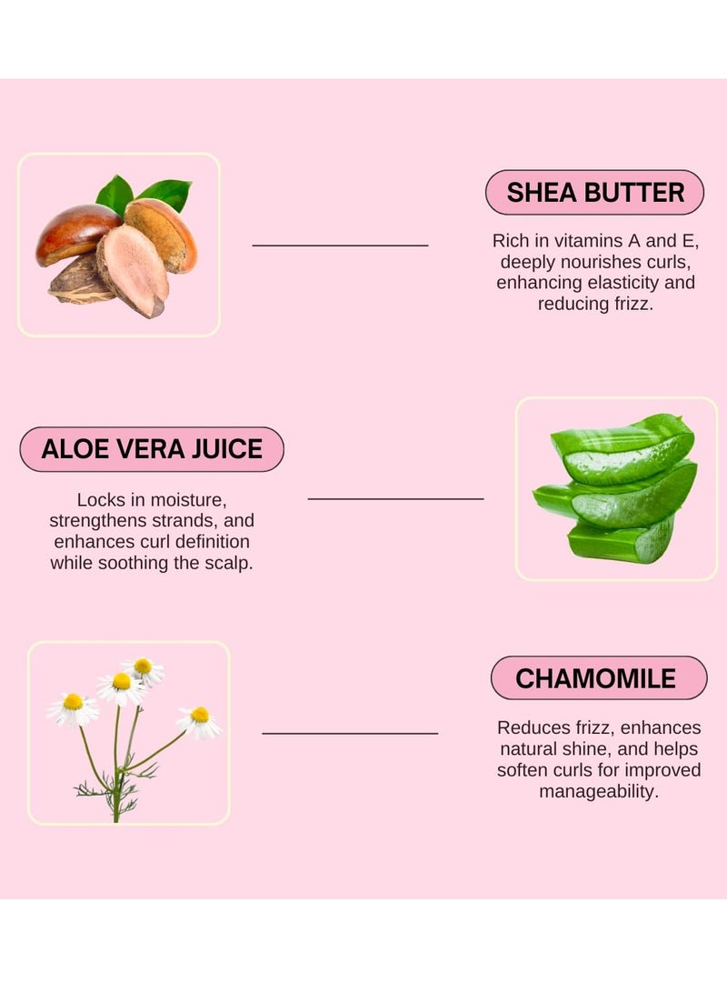 Pink Root Curl Defining Gel for Curly, Wavy, and Kinky Hair - with Aloe Vera and Chamomile Extract (8 Oz) - Image 4