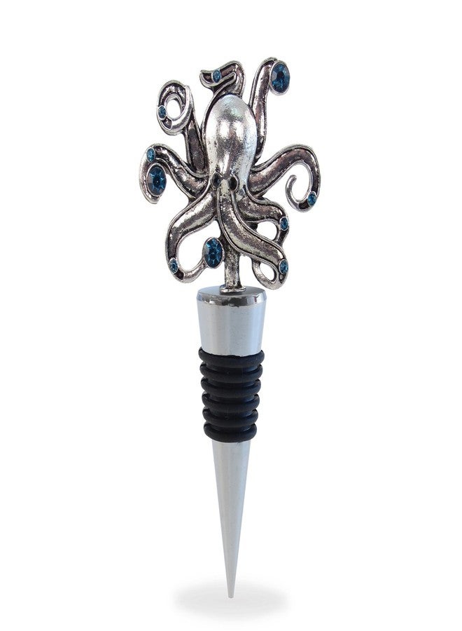 Puzzled Metal Sea Turtle and Octopus Wine Stopper - Image 3