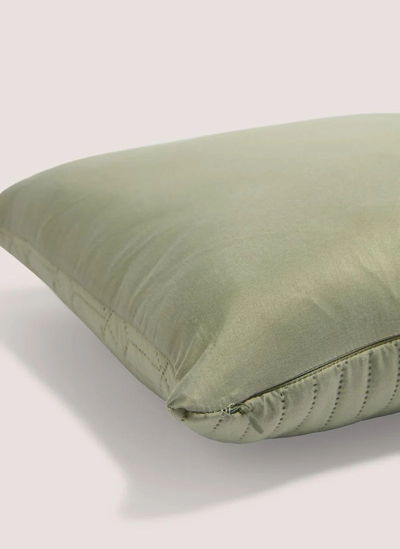 Matalan Green Geo Print Pinsonic Cushion