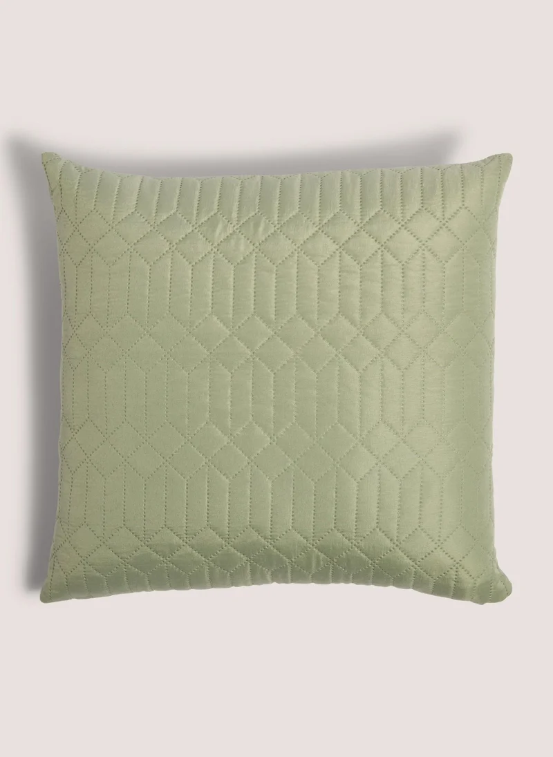 Matalan Green Geo Print Pinsonic Cushion