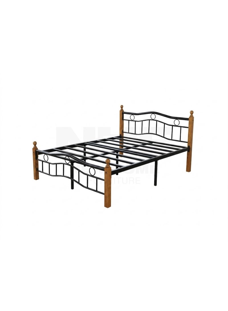 New Home Furniture NHF 7888 Queen H100 x W150 x L190 cm Wood & Steel Bed Frame with 40 cm Under-Bed Storage Strong Durable Modern Bedroom Bed for Home and Apartment - Image 4