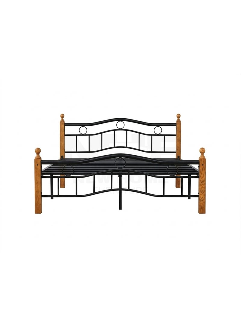 New Home Furniture NHF 7888 Queen H100 x W150 x L190 cm Wood & Steel Bed Frame with 40 cm Under-Bed Storage Strong Durable Modern Bedroom Bed for Home and Apartment - Image 5