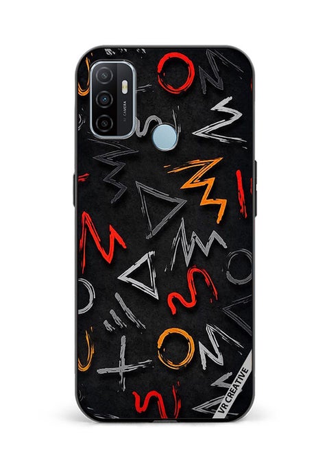 Protective Case Cover For Oppo A53 Abstract Design Multicolour