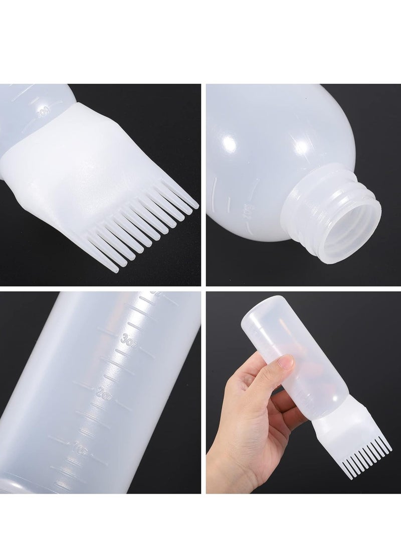 Generic - 2Pcs Root Comb Applicator Bottle with 2Pcs Scalp Massager Shampoo Brush Hair Brush Bottle Massage Brush Hair Tools Hairdressing Products for Hair Salons - Image 1