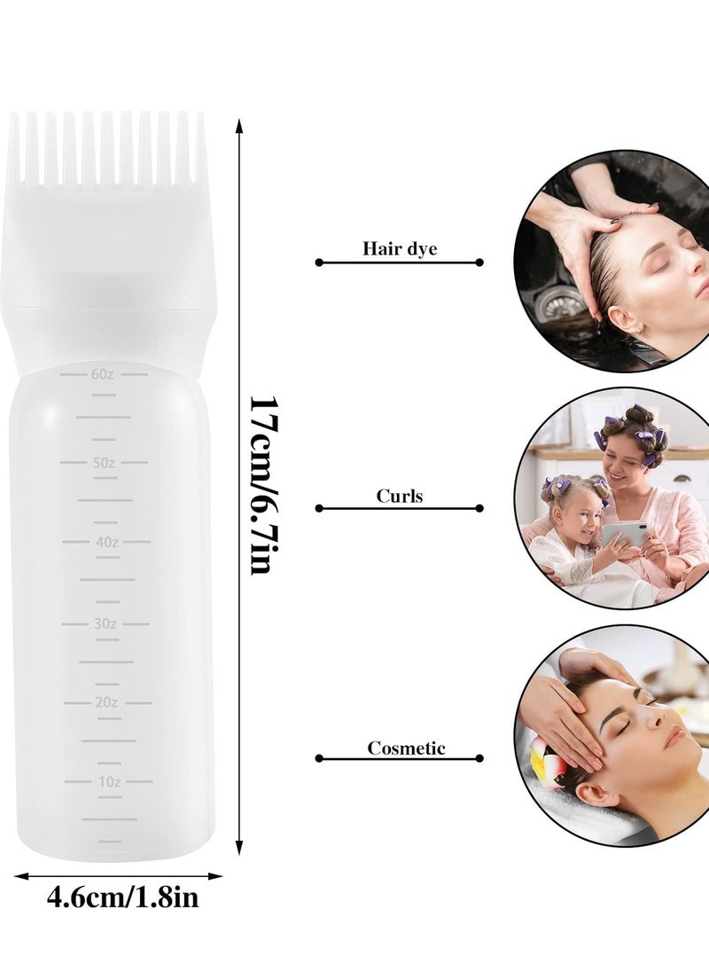 Generic - 2Pcs Root Comb Applicator Bottle with 2Pcs Scalp Massager Shampoo Brush Hair Brush Bottle Massage Brush Hair Tools Hairdressing Products for Hair Salons - Image 1