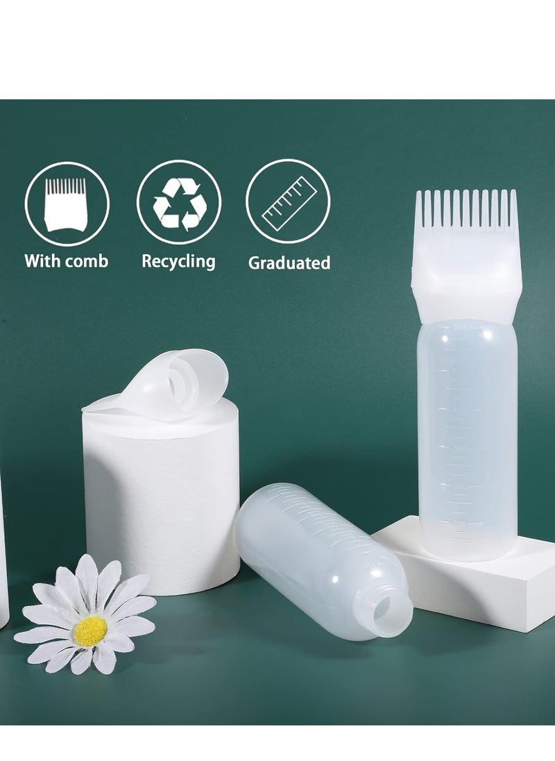 Generic - 2Pcs Root Comb Applicator Bottle with 2Pcs Scalp Massager Shampoo Brush Hair Brush Bottle Massage Brush Hair Tools Hairdressing Products for Hair Salons - Image 1