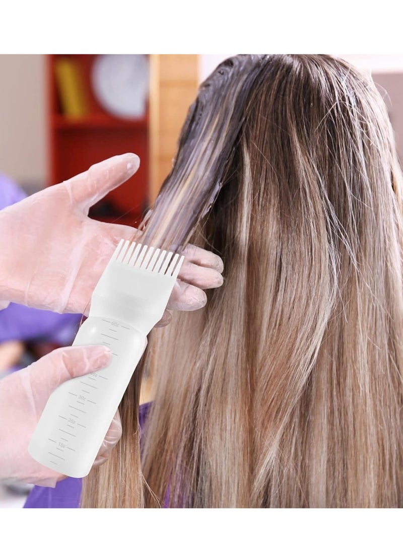 Generic - 2Pcs Root Comb Applicator Bottle with 2Pcs Scalp Massager Shampoo Brush Hair Brush Bottle Massage Brush Hair Tools Hairdressing Products for Hair Salons - Image 1