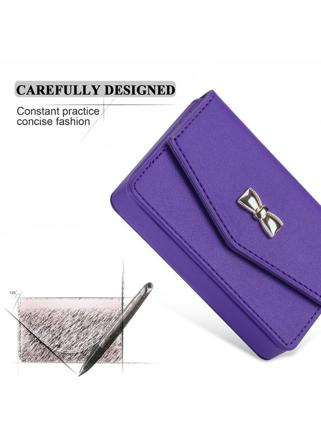 FYY Business Card Holder, Handmade Premium Leather Business Name Card Case Universal Card Holder with Magnetic Closure (Hold 30 pics of Cards) FYY-AU-H-283B-Card-Holder-PP - Image 5