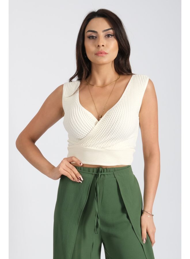 لندونيلا بلوزة قصيرة من نسيج التريكو الصيفي - Free Size - 100124 - Image 1