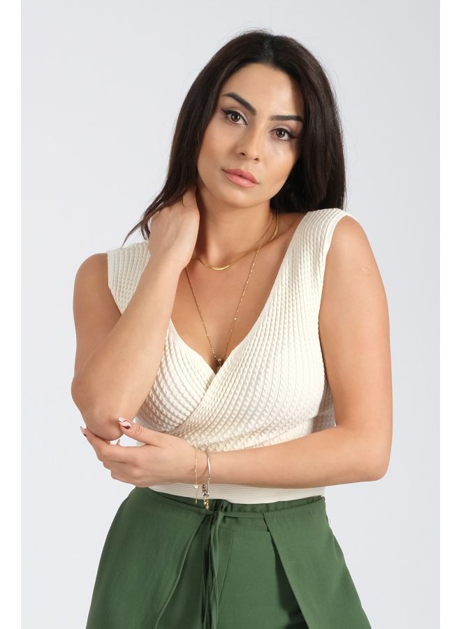 لندونيلا بلوزة قصيرة من نسيج التريكو الصيفي - Free Size - 100124 - Image 2