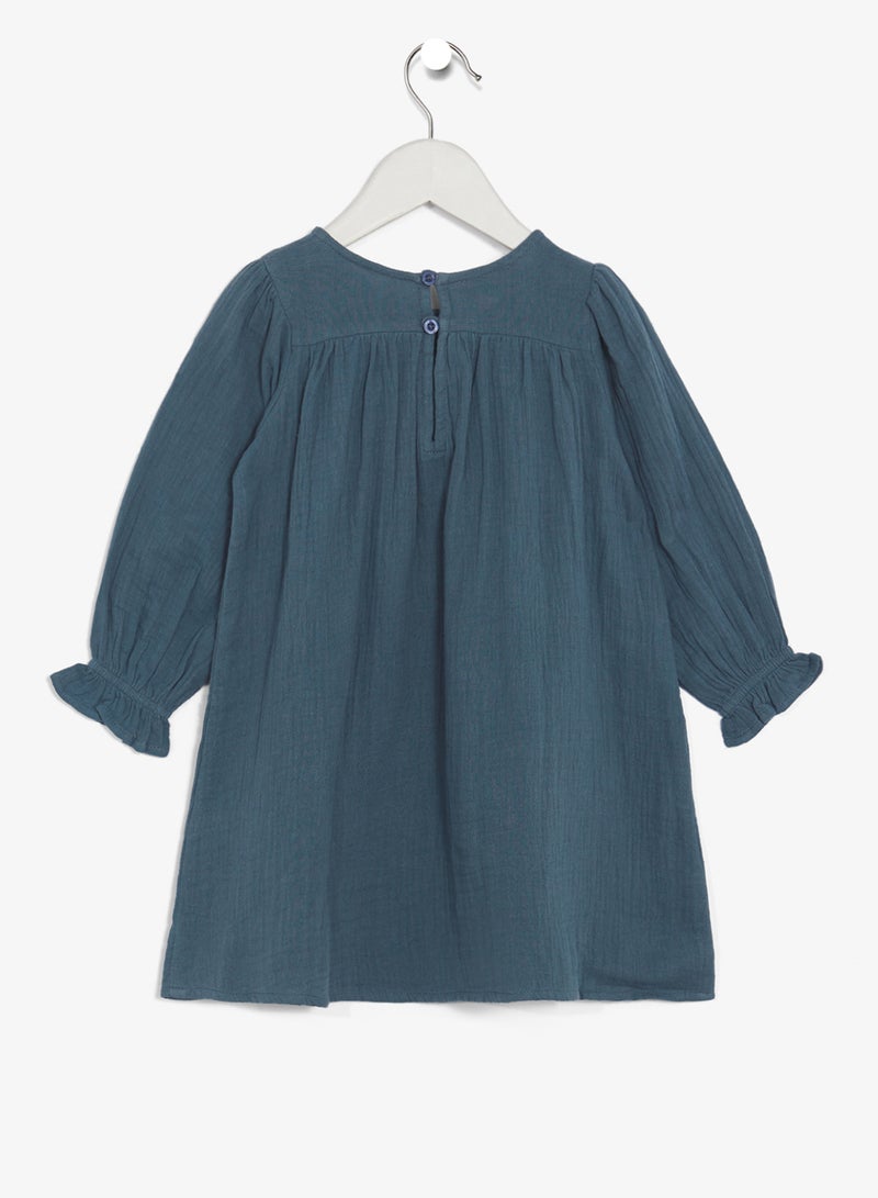 Ripples Girls Dress With Bow - Image 2