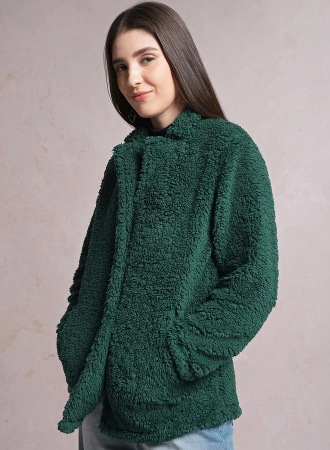 Tokyo Talkies Collared Long Sleeve Bomber Jacket by Styli
