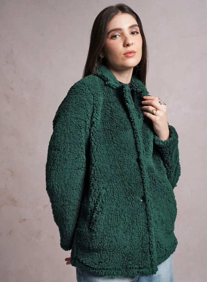 Tokyo Talkies Collared Long Sleeve Bomber Jacket by Styli