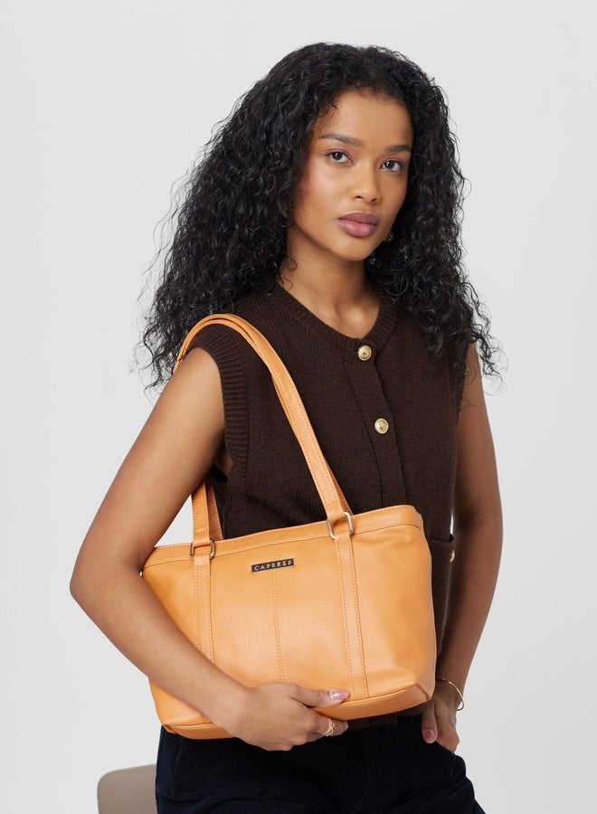 Caprese womens ARLEEN T Medium CAMEL Tote Bag - Image 2