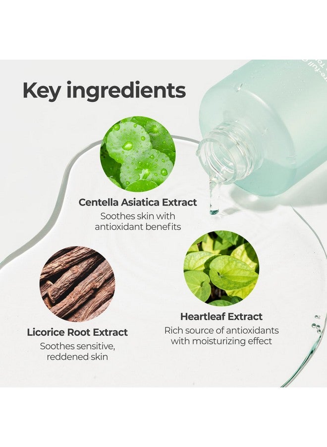 numbuzin No.1 Pure-Full Calming Herb Toner | Breakouts, Redness, Excess Oil Control, Blackhead Removal | Centella Asiatica, Heartleaf, Licorice Root | Acne-Prone, Sensitive Skin | 10.14 fl. oz