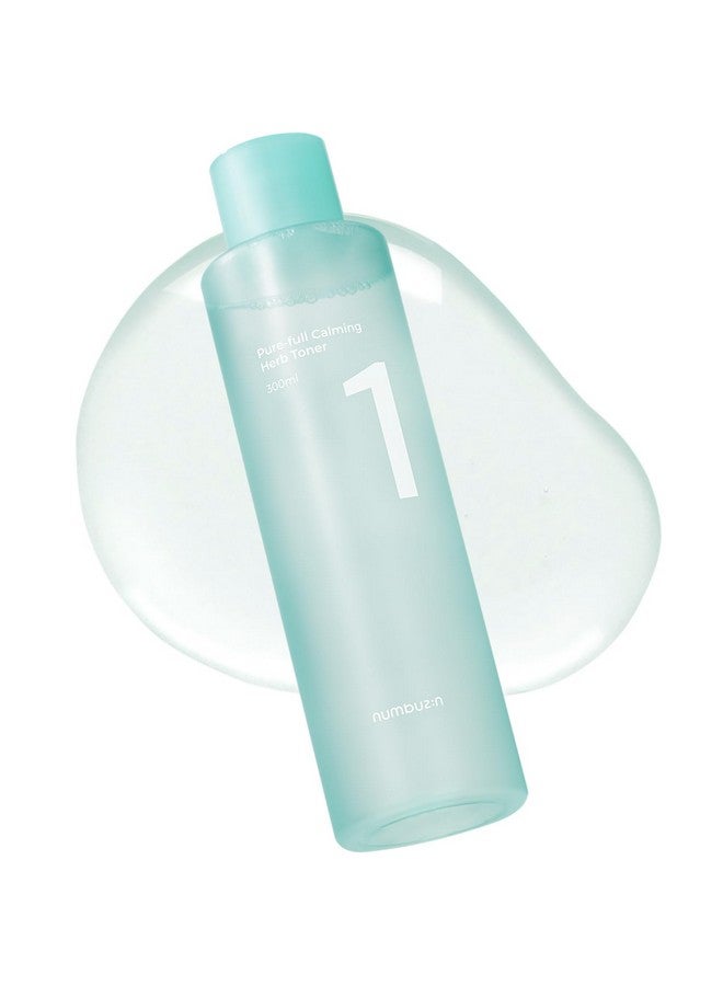 numbuzin No.1 Pure-Full Calming Herb Toner | Breakouts, Redness, Excess Oil Control, Blackhead Removal | Centella Asiatica, Heartleaf, Licorice Root | Acne-Prone, Sensitive Skin | 10.14 fl. oz