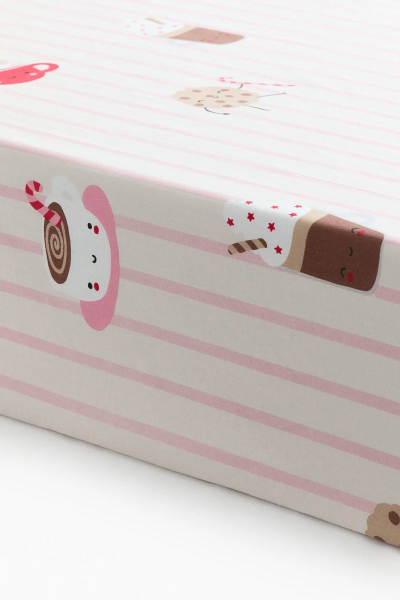 H&M Patterned cotton fitted sheet