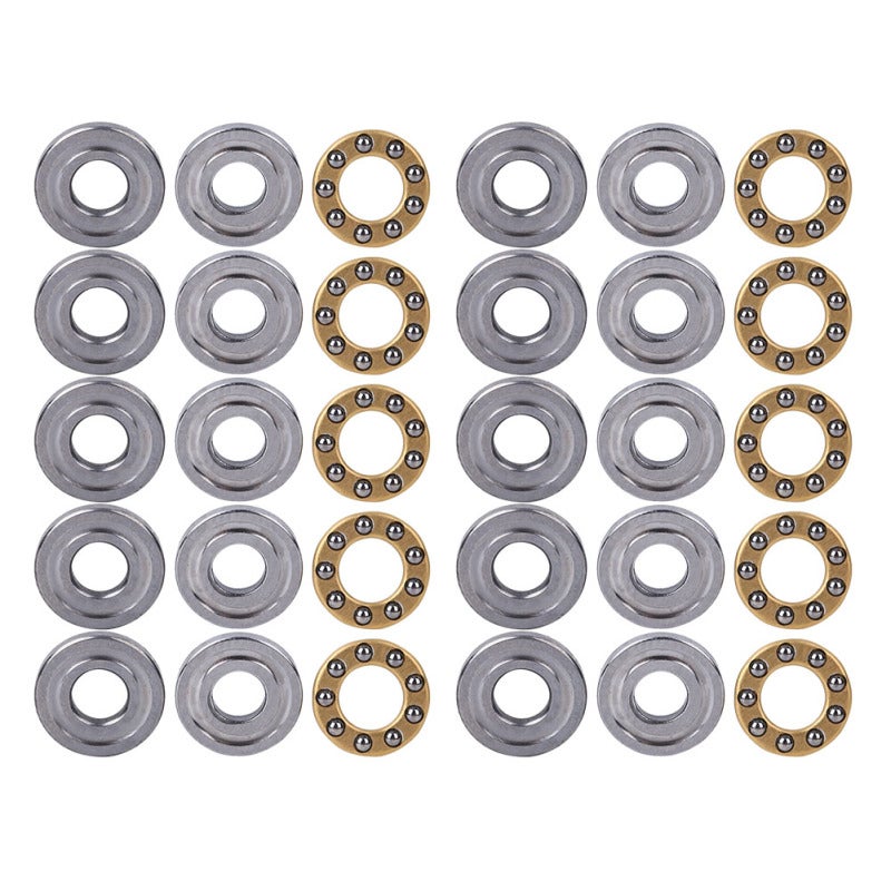 Thrust Bearing Set: 10 Pcs Bearing Steel - Low Frictional Resistance High Precision Ball Thrust Bearing for Machinery Manufacturing Equipment Installation Maintenance - Image 1