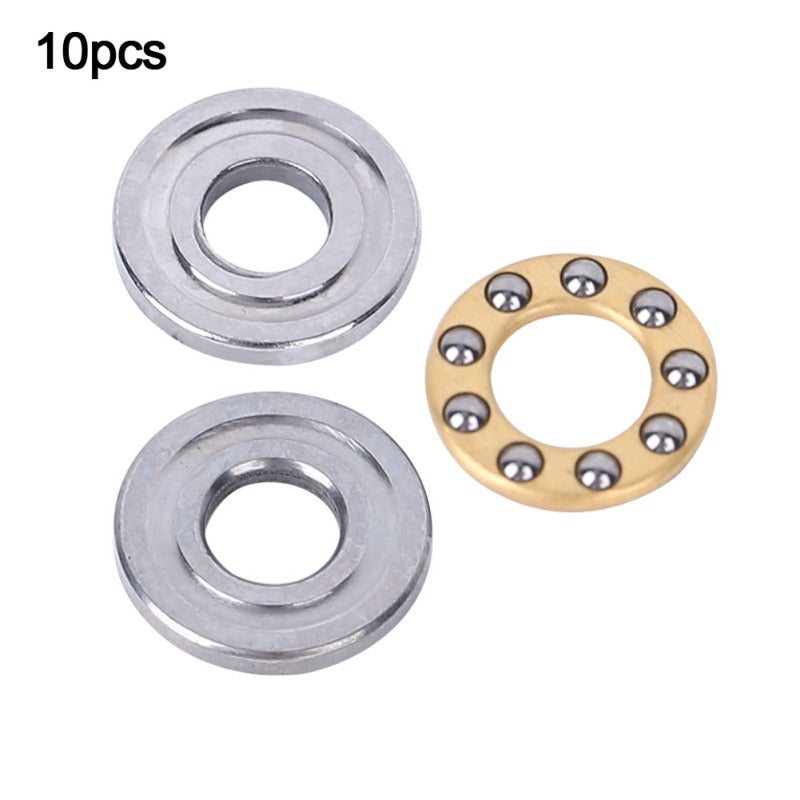 Thrust Bearing Set: 10 Pcs Bearing Steel - Low Frictional Resistance High Precision Ball Thrust Bearing for Machinery Manufacturing Equipment Installation Maintenance - Image 4