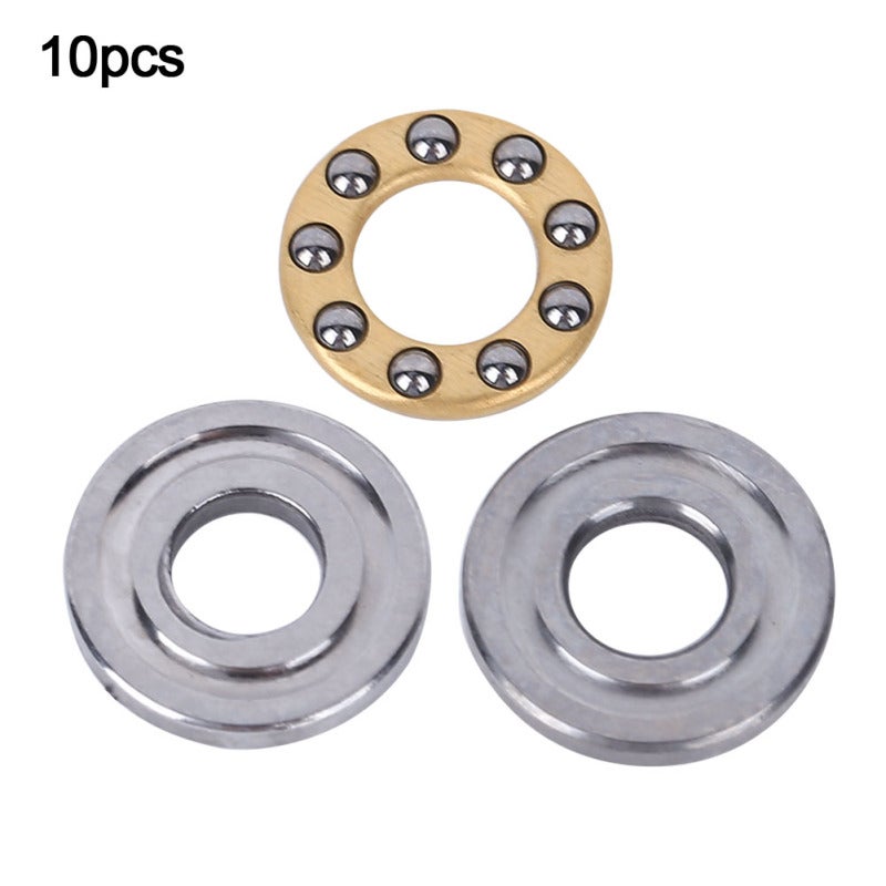 Thrust Bearing Set: 10 Pcs Bearing Steel - Low Frictional Resistance High Precision Ball Thrust Bearing for Machinery Manufacturing Equipment Installation Maintenance - Image 3