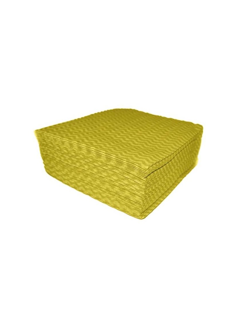 Castillo - Pack of 50 Environment Friendly Disposable Wipes 33 x 33 cm Yellow - Image 1