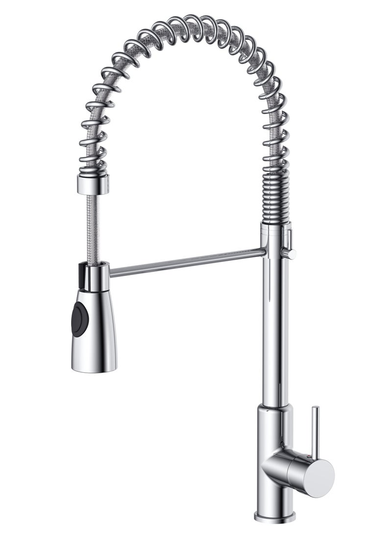 HESANIT Kitchen Faucet Mixer With Dual Function Pullout Sprayer Chrome - 6831C - Image 1