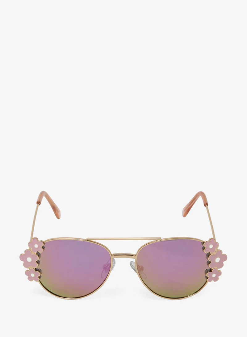 Redtag Girls Pink Floral Sunglasses