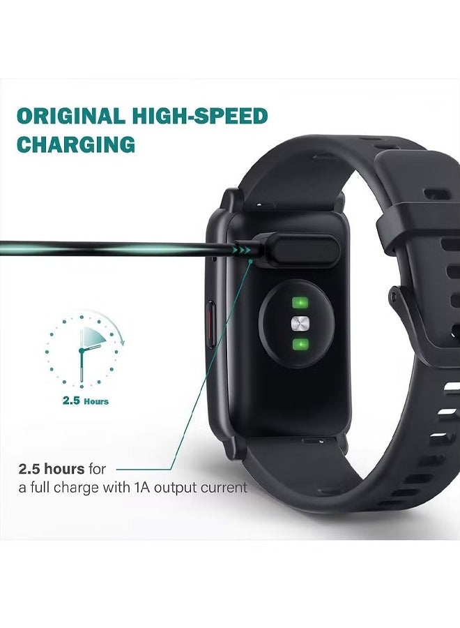 Charger Compatible for Huawei Watch Fit 3/Fit/Fit 2/Fit Mini,Huawei Band 6/ Band 7,Huawei 4X,Honor Watch ES,Honor Band 6-Smart Watch Replacement USB Charger Charging Cable 100cm Black - Image 2