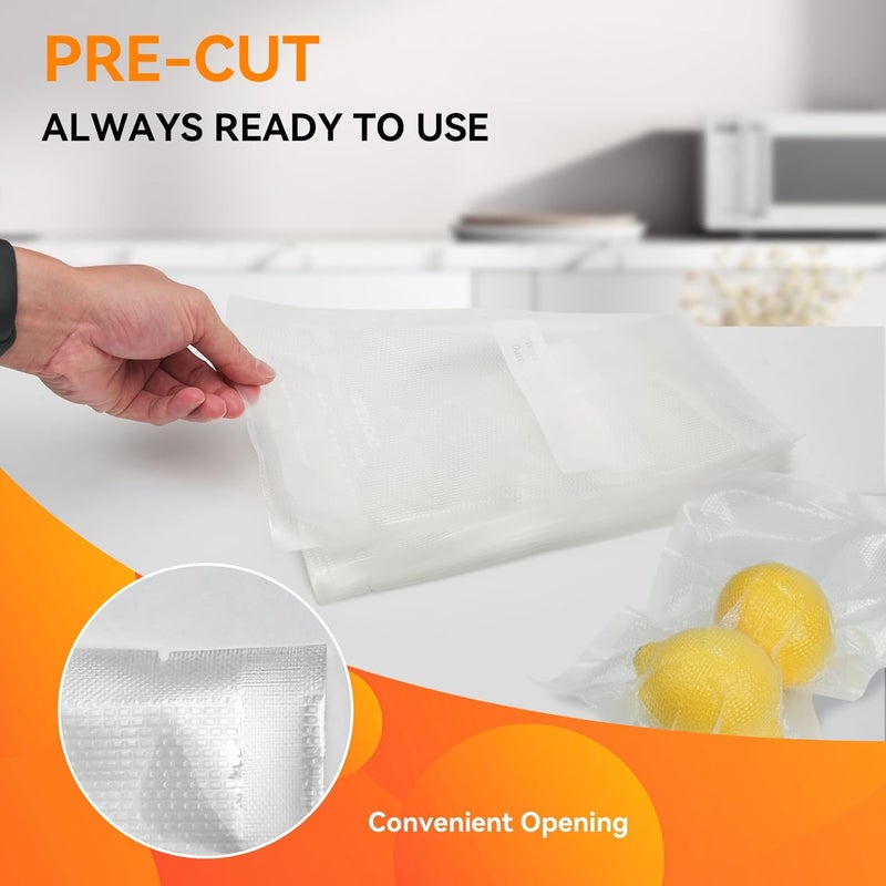 Wevac 6” x 10” 200 Count Food Vacuum Sealer Bags Keeper, PreCut Pint, Ideal for Food Saver, BPA Free, Commercial Grade, Great for storage, meal prep and Sous Vide - Image 4