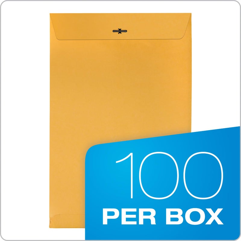 Quality Park 37894 Quality Park Clasp Envelopes, 9-1/4x14-1/2, 28lb, Brown Kraft, 100/Box,Light Brown - Image 5