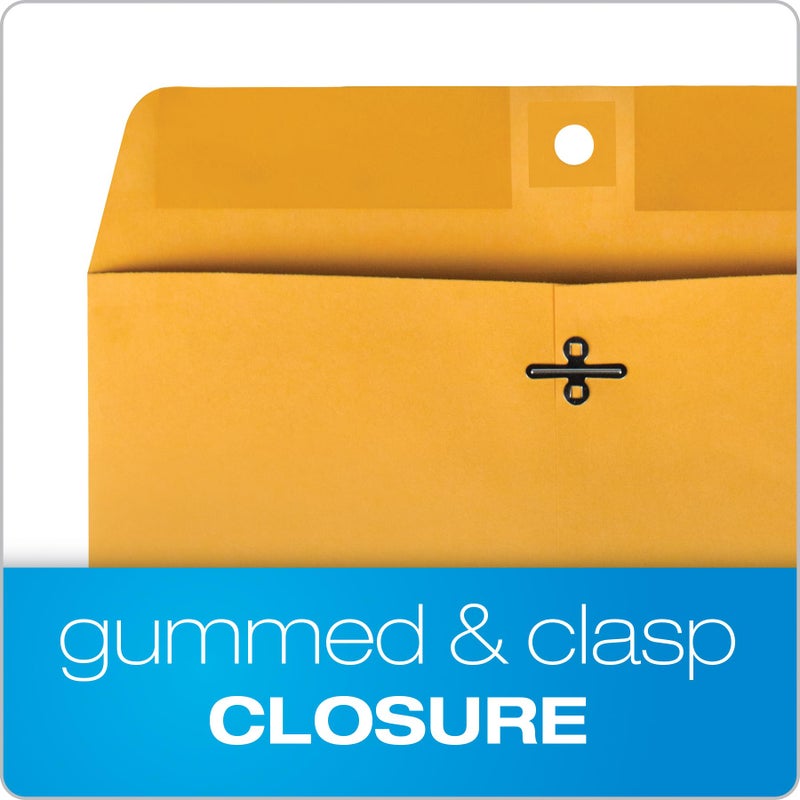 Quality Park 37894 Quality Park Clasp Envelopes, 9-1/4x14-1/2, 28lb, Brown Kraft, 100/Box,Light Brown - Image 3