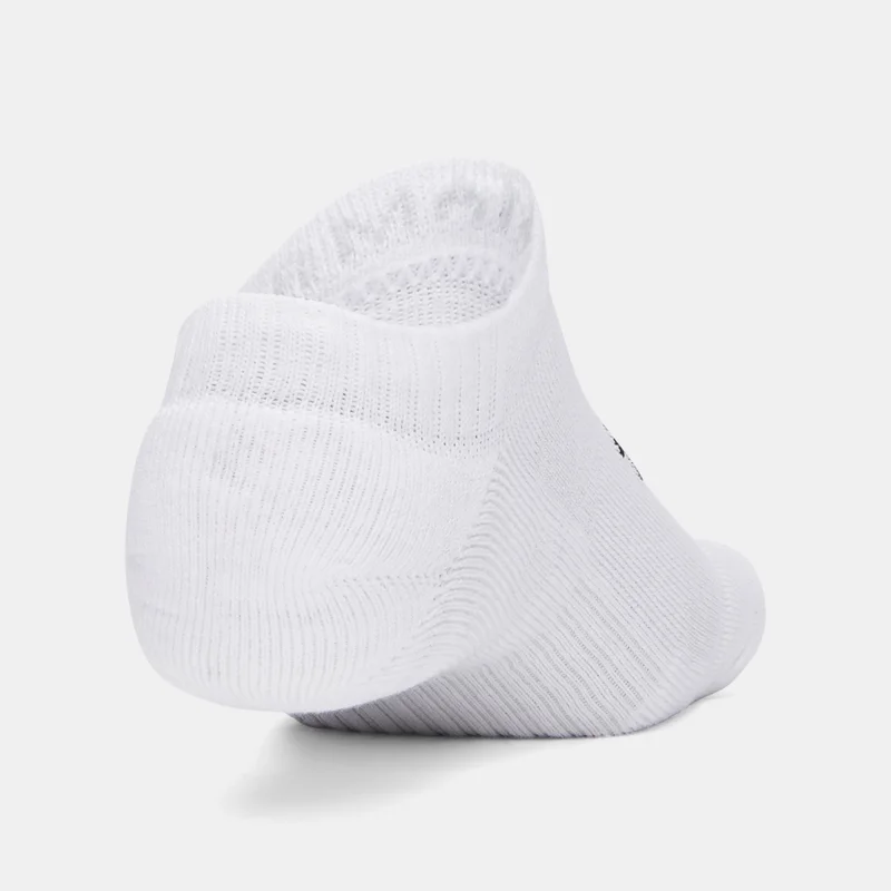 UNDER ARMOUR White Performance No-Show Socks (3 Pairs)  | Best Price UAE
