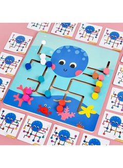 Mumoo Bear Mumoo Bear Slide Puzzle Toy Octopus Sliding Puzzle Matching Game Early Educational Montessori Toy Sensory Development Color Recognition Matching Blocks Toy for Over 3 Years Old Kids  - Image 2