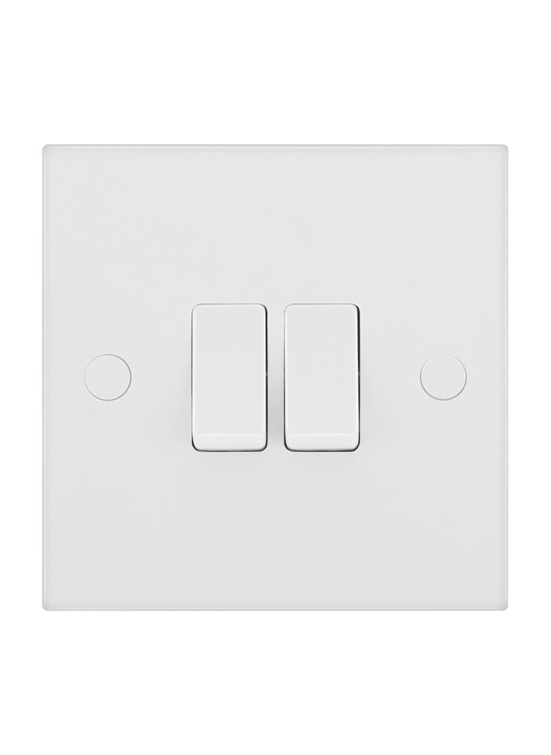 BG BG Nexus 20 Amp Double 2 Way 10AX Plate Switches Square Edge  - Image 1