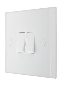 BG BG Nexus 20 Amp Double 2 Way 10AX Plate Switches Square Edge  - Image 2