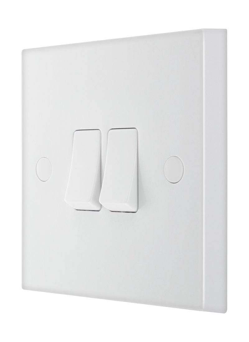 BG BG Nexus 20 Amp Double 2 Way 10AX Plate Switches Square Edge  - Image 2