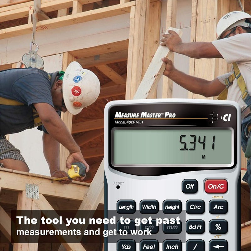 كالكيوليتيد إنداستريز حاسبة البناء الرياضية 4020 Measure Master Pro للقدم-بوصة-كسر والمتري | للقدم-بوصة-كسر والمتري، للمهندسين المعماريين، المقدرين، المقاولين، مديري المشاريع، النجارين والمصنعين - Image 4
