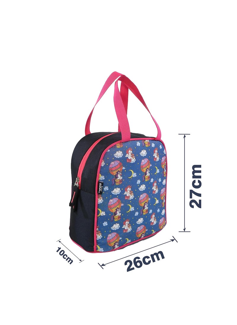 SMILY KIDDOS Smily Kiddos Joy Lunch Bag- Unicorn Theme - Teal Blue| one Main Compartment | Best Birthday Return Gifts for Boys & Girls  - Image 2