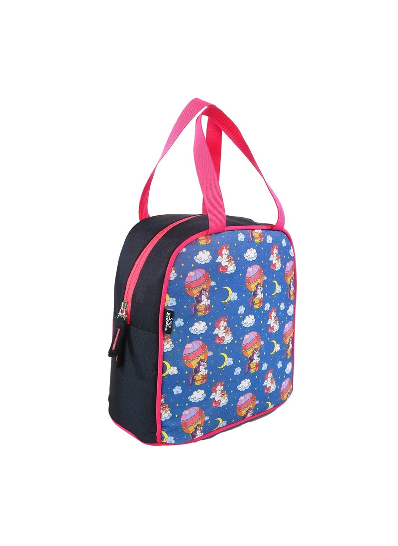 SMILY KIDDOS Smily Kiddos Joy Lunch Bag- Unicorn Theme - Teal Blue| one Main Compartment | Best Birthday Return Gifts for Boys & Girls  - Image 3