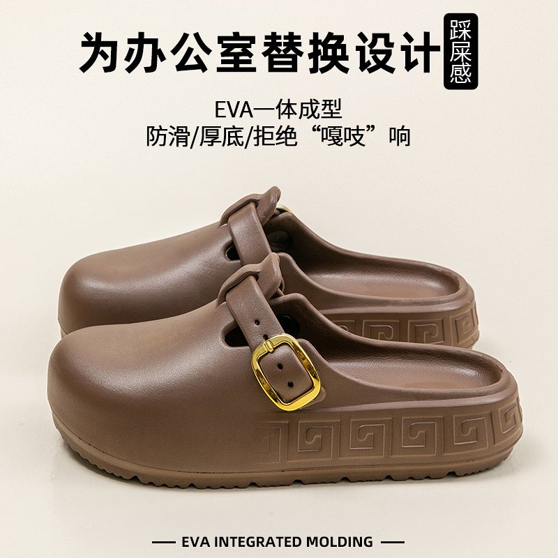 Eva Thick-Soled Height-Increasing Women'S Closed-Toe Mules Fashion Birkenstock-Style Outdoor Non-Slip Trendy Casual Shoes - Image 2