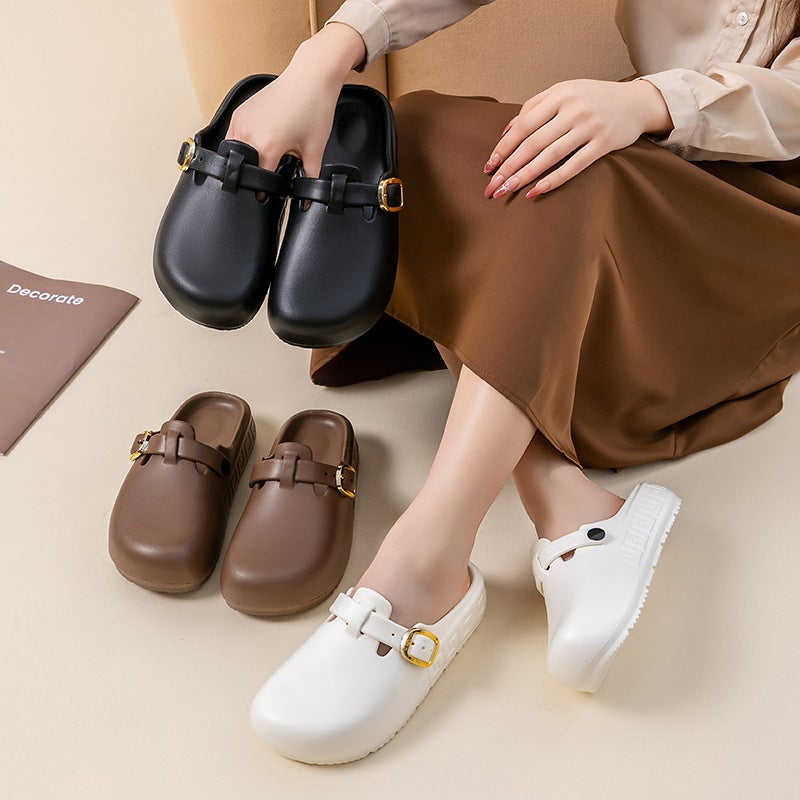 Eva Thick-Soled Height-Increasing Women'S Closed-Toe Mules Fashion Birkenstock-Style Outdoor Non-Slip Trendy Casual Shoes - Image 4